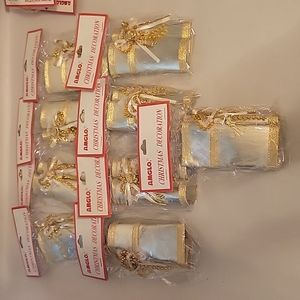 9 Silver Scroll Christmas Ornaments